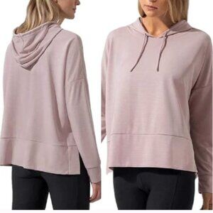 Mondetta Performance & Luxury Hoodie Soft Pink Striped Sweatshirt Size XXL